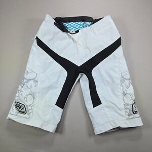 Troy Lee Designs Moto Shorts Mountain Bike Floral Graphic White Womens XL